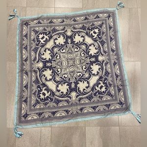 Johnny Was Silk Scarf w tassels